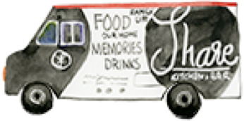 Share Kitchen and Bar Room Illustration
