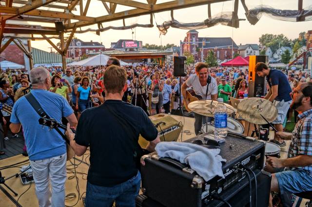 Congressman Brian Higgins and the Exchange Street Band rock out at the annual South Buffalo Night in Larkin Square