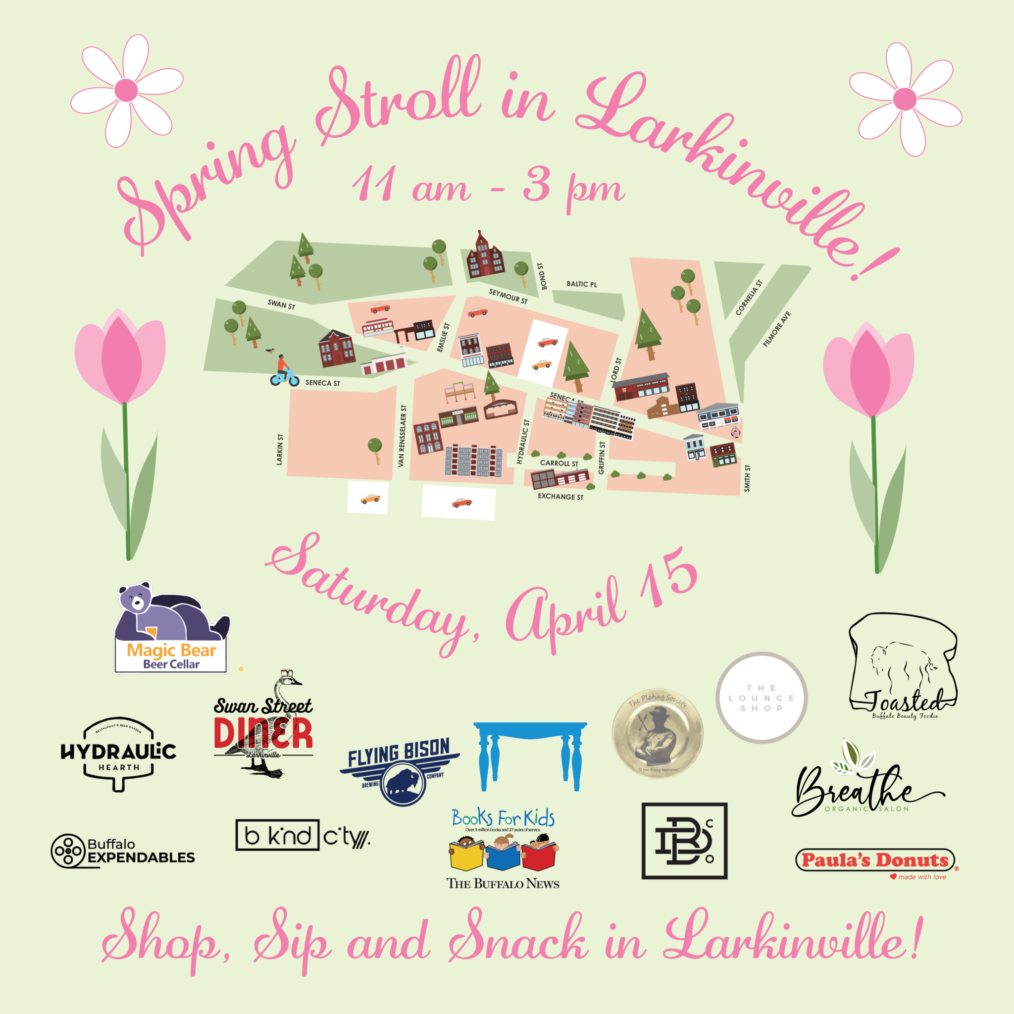 Larkinville Spring Stroll in Larkinville, Saturday, April 15th - Larkin Square